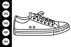 Outline Sneakers SVG, Coloring Page Product Image 1