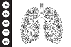 Floral Lungs SVG Product Image 1