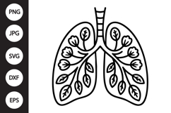 Floral Lungs SVG Product Image 1