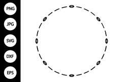 Circle Stitch Line SVG, Circle Line SVG Product Image 1