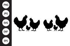 Chicken Family SVG, Chicken Family Clipart Product Image 1