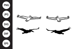 Flying Pelican SVG, Flying Pelican Clipart Product Image 1