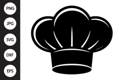 Chef Hat Silhouette SVG Product Image 1