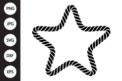 Rope Star Frame SVG Product Image 1