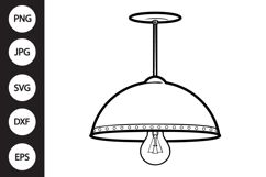 Industrial Pendant Light SVG Product Image 1