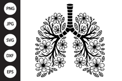 Floral Lungs SVG Product Image 1