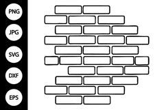 Outline Brick Wall SVG, Coloring Page Product Image 1