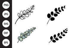 Eucalyptus Branch SVG, Eucalyptus Branch Clipart Product Image 1