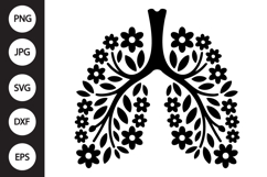 Floral Lungs SVG Product Image 1