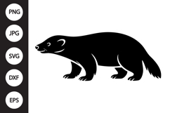 Honey Badger Silhouette SVG Product Image 1