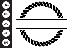 Circle Rope Split Monogram SVG Product Image 1
