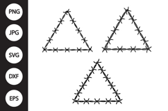 Barbed Wire Triangle SVG, Barbed Wire Triangle Clipart Product Image 1