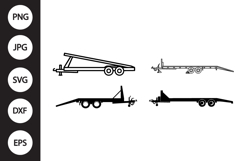 Car Hauler Trailer SVG, Car Hauler Trailer Clipart Product Image 1
