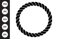 Rope Circle Frame SVG Product Image 1