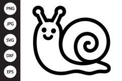 Snail Outline SVG, Coloring Page Product Image 1