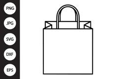 Paper Bag Outline SVG, Coloring Page Product Image 1