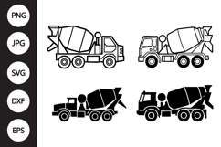 Cement Mixer Truck SVG, Cement Mixer Truck Clipart Product Image 1