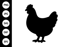 Chicken Silhouette SVG Product Image 1