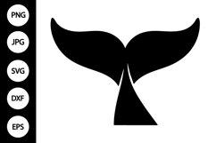 Whale Tail Silhouette SVG Product Image 1