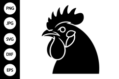 Rooster Head SVG Product Image 1