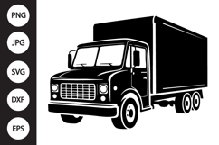 Box Truck Silhouette SVG Product Image 1