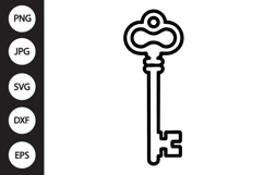 Vintage Key SVG Product Image 1