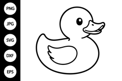 Rubber Duck Outline SVG, Coloring Page Product Image 1