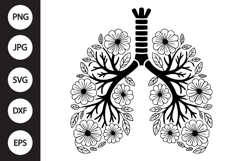 Floral Lungs SVG Product Image 1
