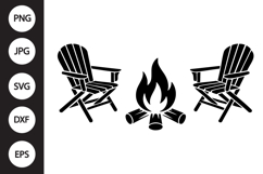 Campfire Chairs SVG Product Image 1