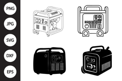 Portable Generator SVG, Portable Generator Clipart Product Image 1
