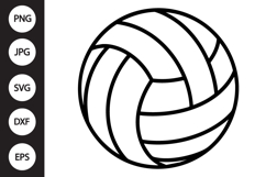 Volleyball Outline SVG, Coloring Page Product Image 1