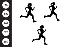 Female Running SVG, Female Running Clipart Product Image 1