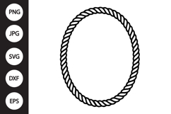 Rope Oval Frame SVG Product Image 1