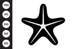 Starfish Silhouette SVG Product Image 1