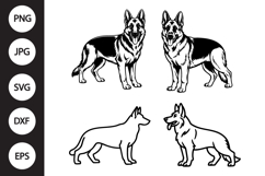German Shepherd SVG, German Shepherd Clipart Product Image 1