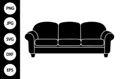 Silhouette Couch Sofa SVG Product Image 1