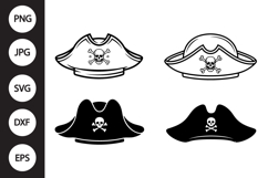 Pirate Hat SVG, Pirate Hat Clipart Product Image 1