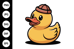 Rubber Duck With Hat SVG Product Image 1