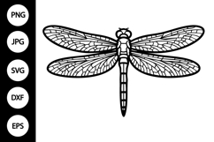 Dragonfly Outline SVG, Coloring Page Product Image 1