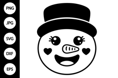 Snowman Face SVG Product Image 1