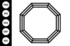 Octagon Double Frame SVG Product Image 1
