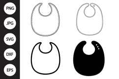 Baby Bib SVG, Baby Bib Clipart Product Image 1