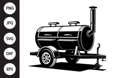 Bbq Smoker Trailer SVG Product Image 1