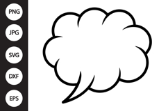Comic Speech Bubble SVG Product Image 1
