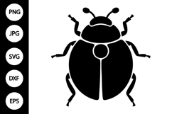 Ladybug Silhouette SVG Product Image 1