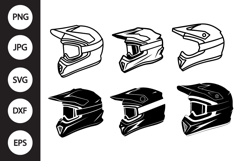 Motocross Helmet SVG, Motocross Helmet Clipart Product Image 1