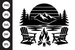 Campfire Chairs SVG Product Image 1