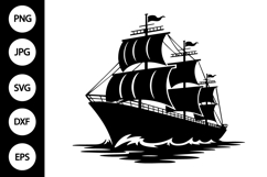 Ship Silhouette SVG Product Image 1