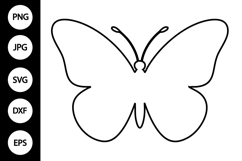 Simple Butterfly Silhouette SVG Product Image 1
