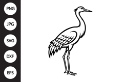 Crane Bird SVG Product Image 1